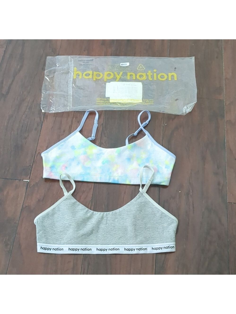 New Victoria Secret 2-pack cotton scoop neck braHeather Charcoal And Tie Dye